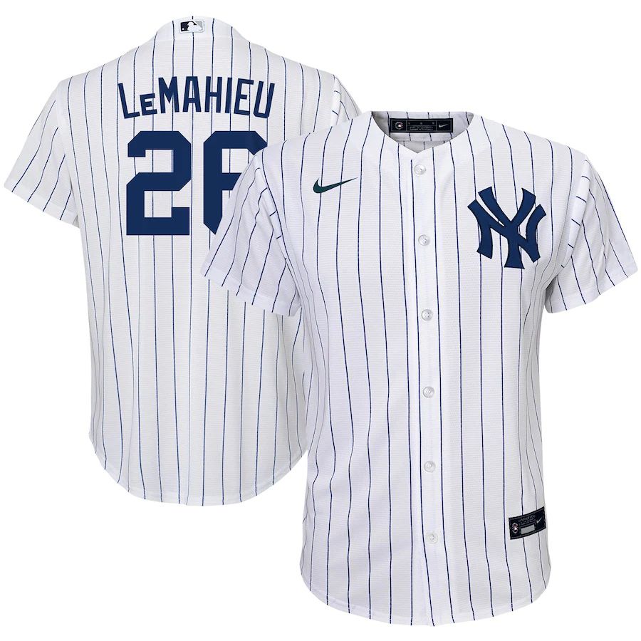 Youth New York Yankees #26 DJ LeMahieu Nike White Home Replica Player MLB Jerseys